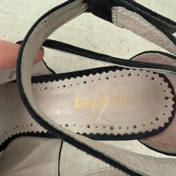 Farylobrin Black Velvet Sandals - Picture 6 of 9